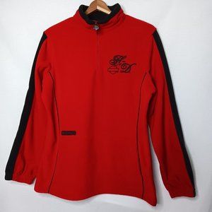 Triple S Harley Davidson Morgantown West Virginia Large Fleece Jacket 1/4 Zip